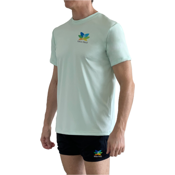 YOGA THAT Clearly Aqua Mens T-Shirt and Mens Pune Short